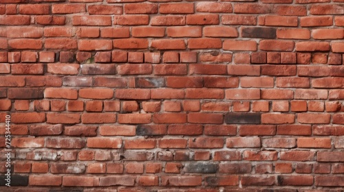 Red brick wall texture. Generative AI