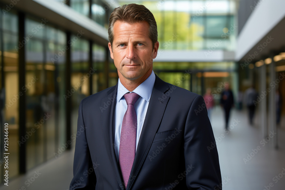 Portrait of a confident mature businessman in a modern office building. Portrait of a confident mature businessman in a modern office building.