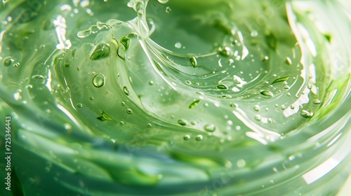 A captivating close-up of a jar filled with soothing aloe vera gel, showcasing its refreshing properties.