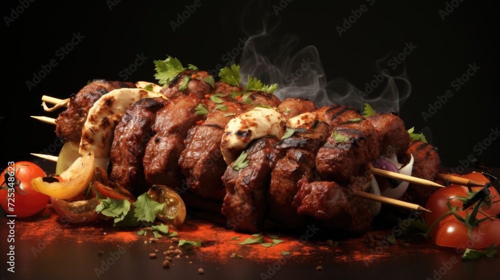 delicious kebab, realistic photo, --ar 16:9 --v 5.2 Job ID: 30ad63fc-47f9-4933-8d83-522bc871ec53