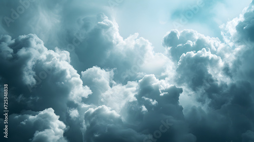 Dramatic Cumulus Clouds and Sunlight in Stormy Sky Wallpaper