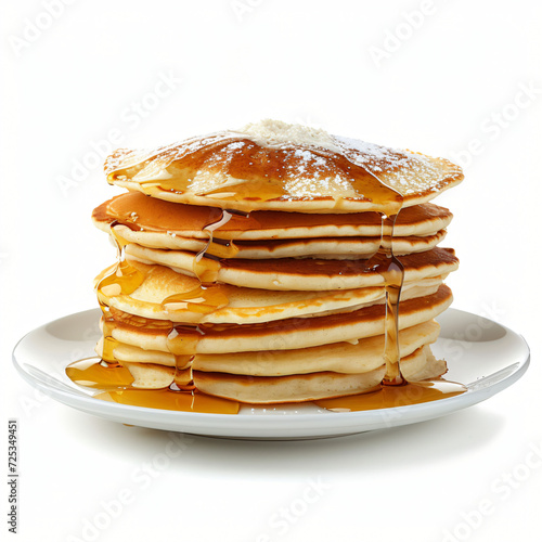 A stack of fluffy pancakes