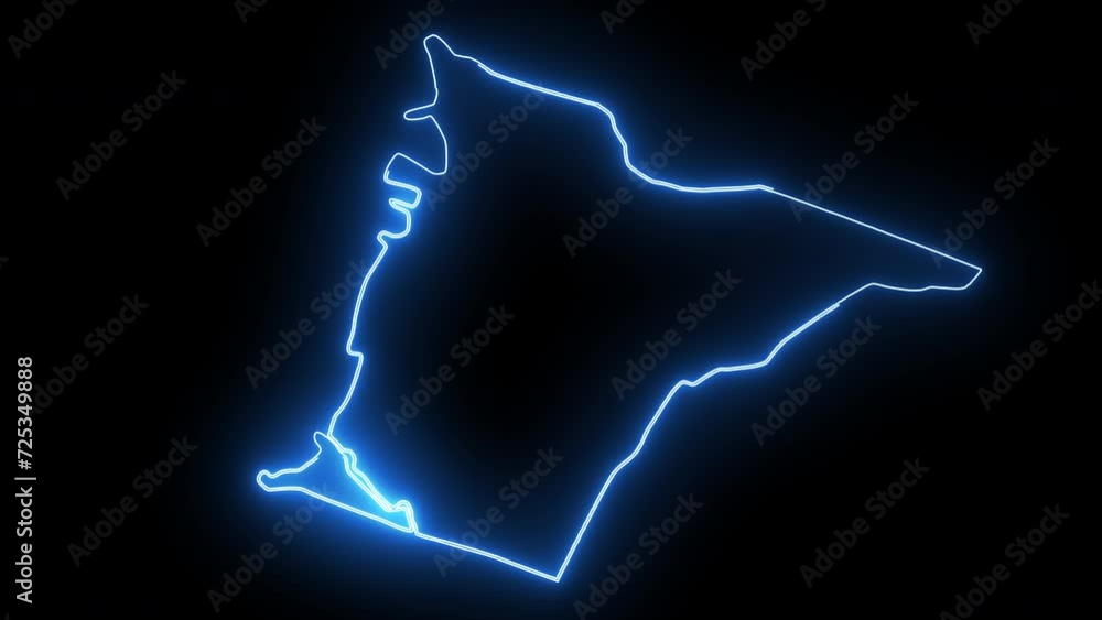 Animated map of Bacolod in the Philippines with a glowing neon effect Animated map of Bacolod in the Philippines with a glowing neon effect
