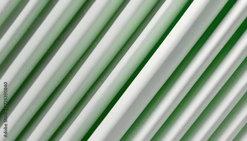 Fototapeta premium 3d green and white diagonal striped background 
