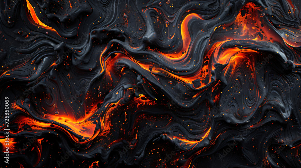 Abstract lava and black pattern background