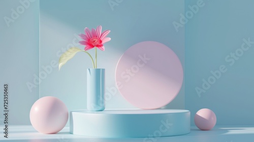 Display podium design for mock up and product presentation