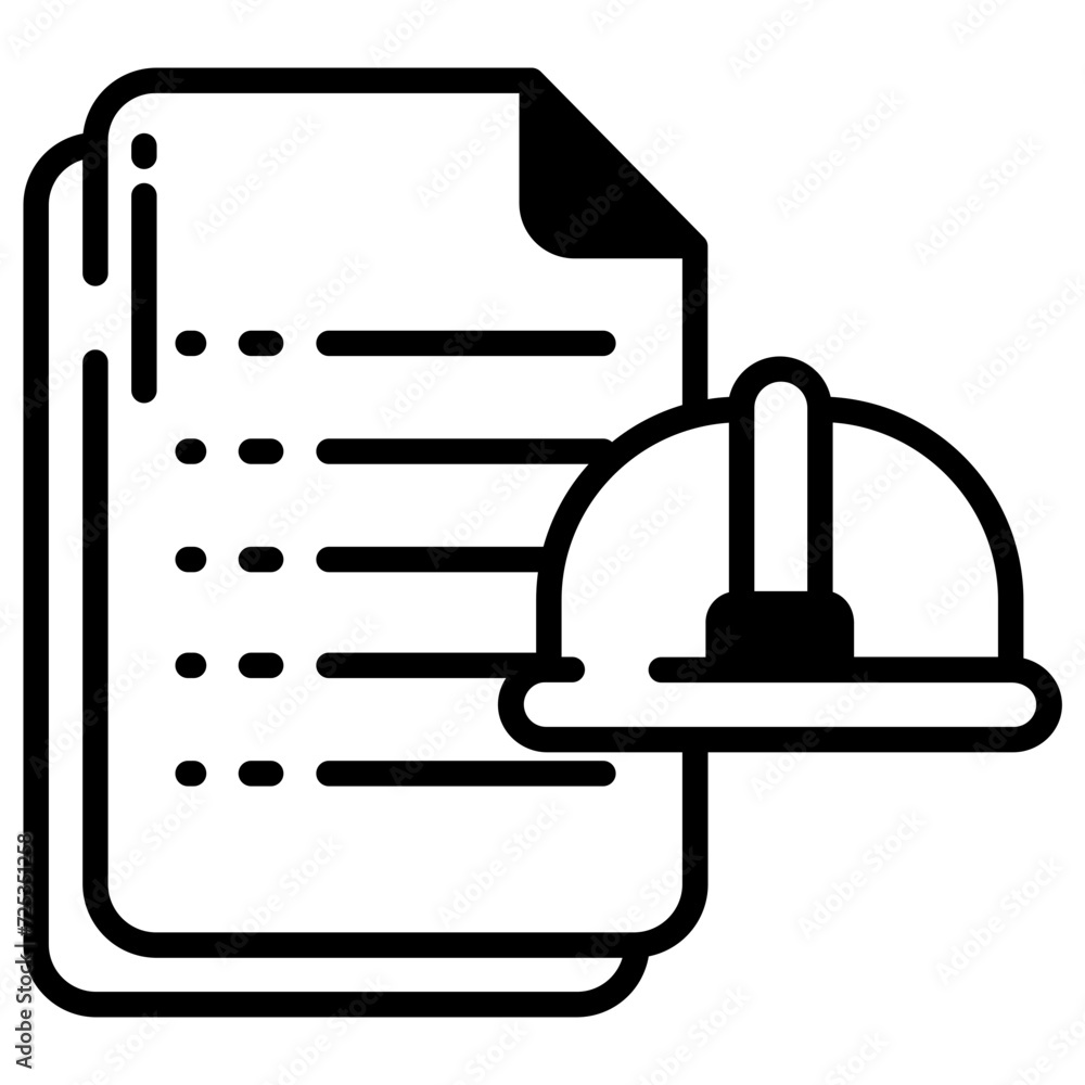 Obraz premium document glyph and line vector illustration