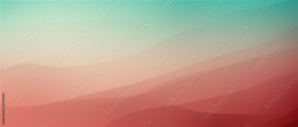 Warm Hues Harmony: Coral and Turquoise Gradient Waves
