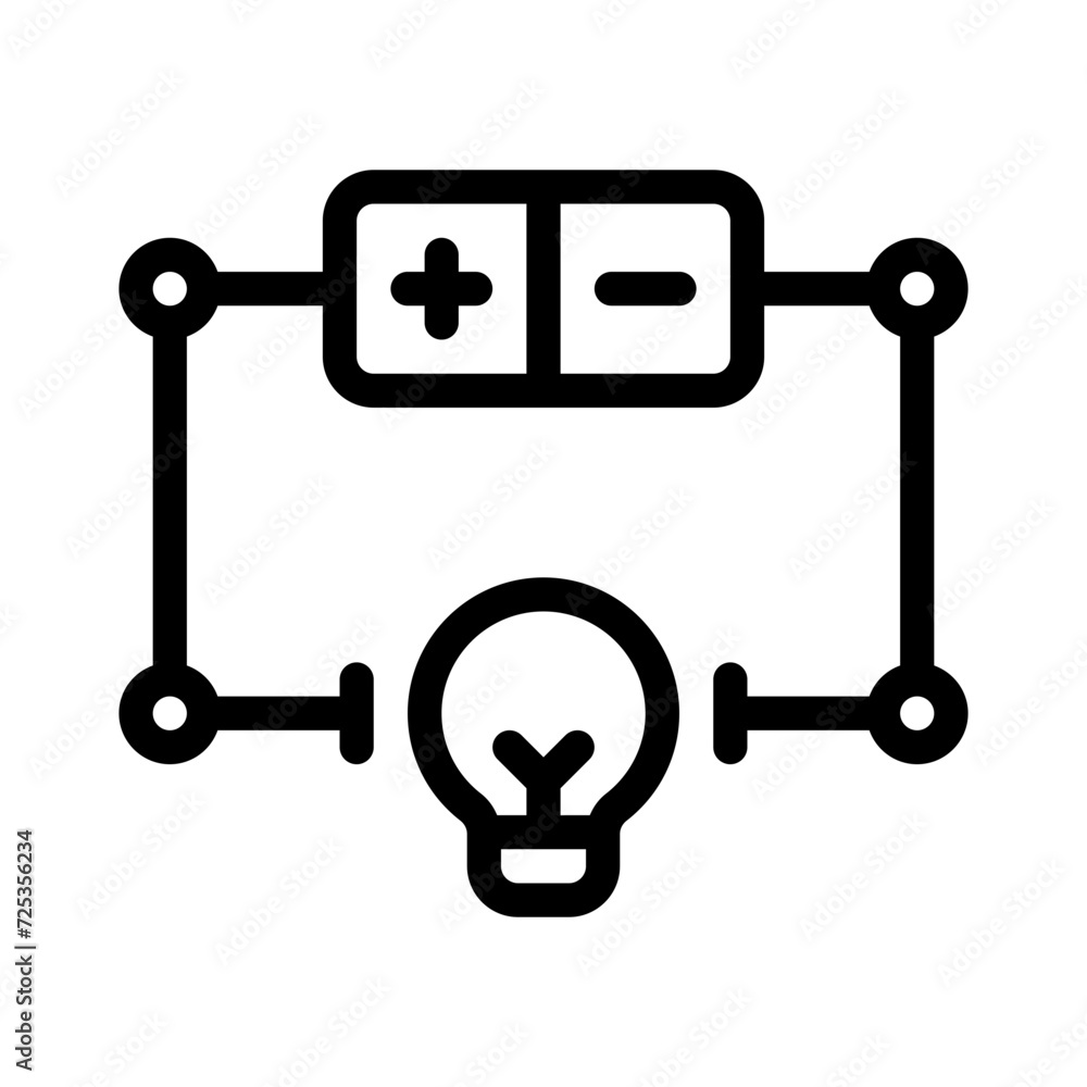 electronic circuit line icon electronic circuit line icon