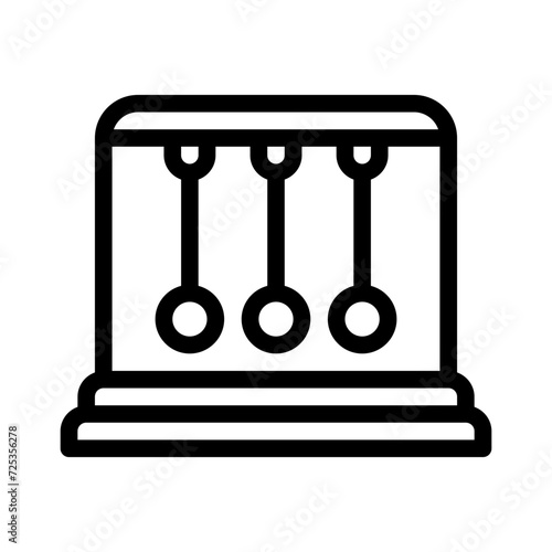 newtons cradle line icon