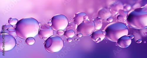 Abstract purple background with water drops. Generative AI.