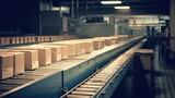 commercial packed carton on automated production line