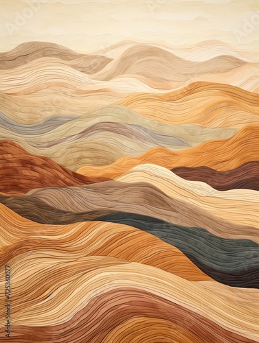 Bohemian Desert Vibes: Mesmerizing Art of Rolling Desert Hills, Sand Patterns & Earth Tones