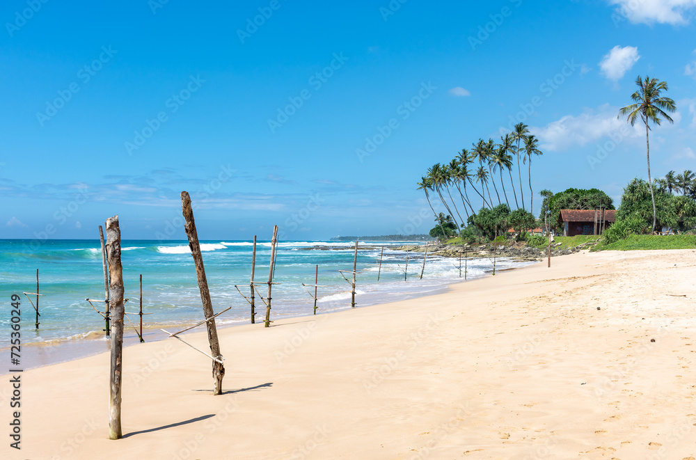 The beautiful coast of the Indian Ocean on the island of Sri Lanka. The beautiful coast of the Indian Ocean on the island of Sri Lanka.