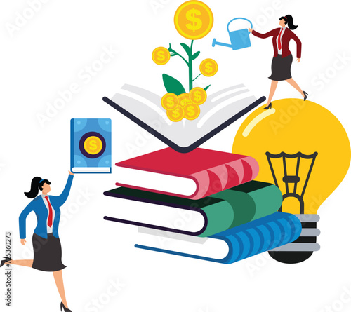 Investment, Book, Wisdom,Erudite,Learned,Knowledgable, Currency ,Print Media, Businesswoman,