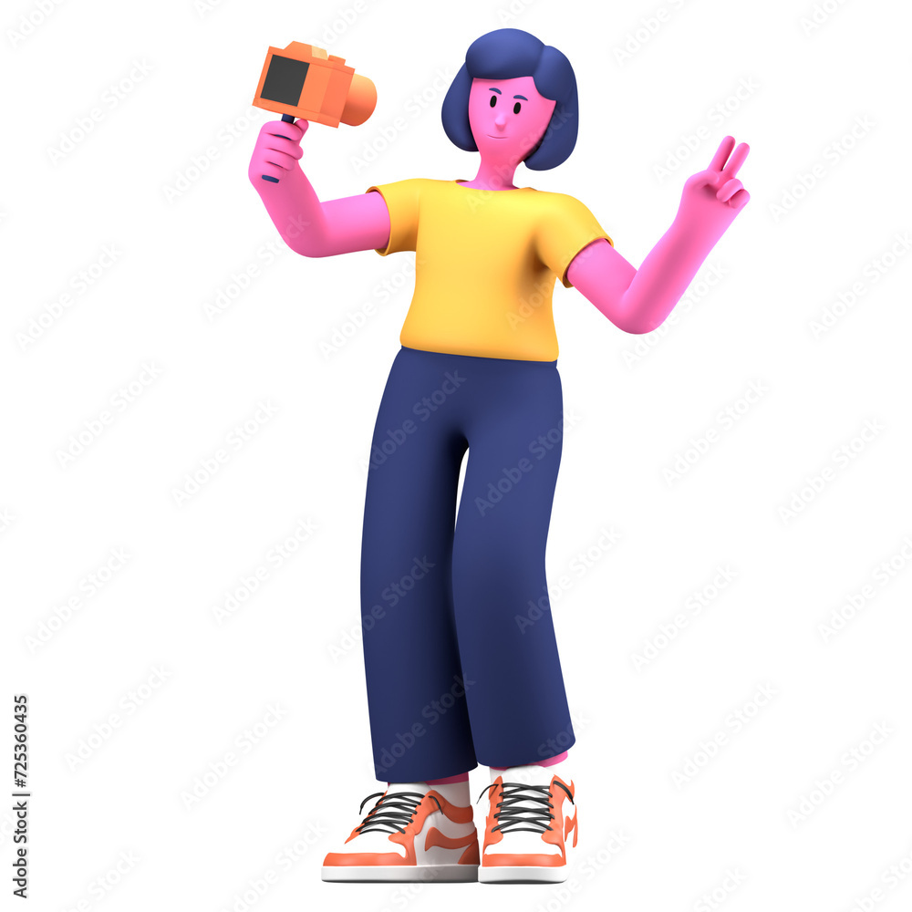 Girl Vlog Video Activity Pose Creative Girl Vlog Video Activity Pose Creative