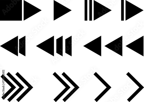 Basic RGB Vector icon arrow. Direction Signs Icon Set. Arrow symbol illustration.
