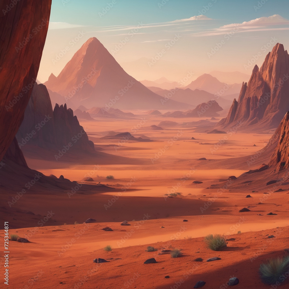 Naklejka premium Desert wallpaper