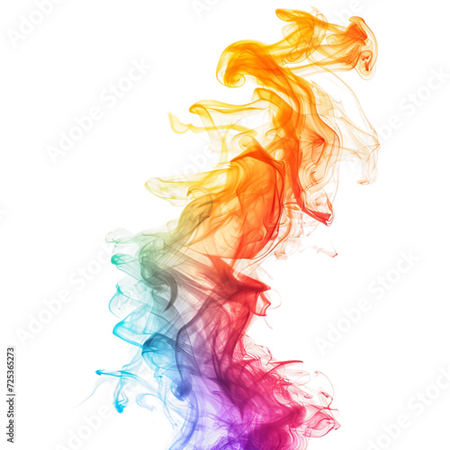 Fire Rainbow, transparent background, isolated image, generative AI