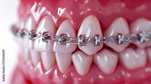 Dental braces and the teeth