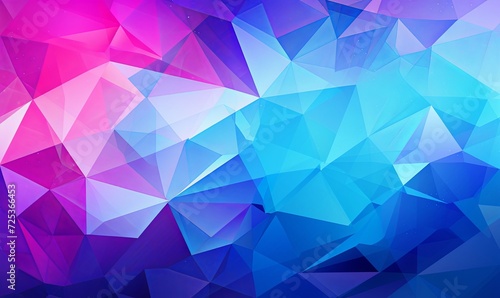 a purple and blue background with lines and triangles  in the style of colorful
