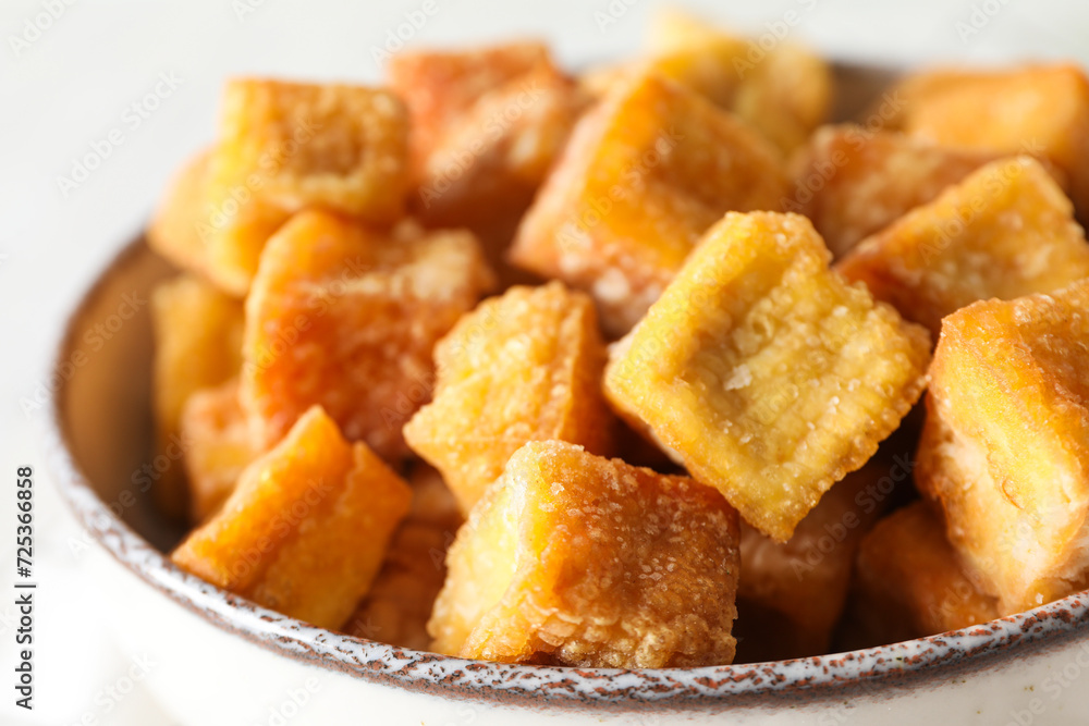 Fried tofu, delicious and tasty fried food, tasty food Fried tofu, delicious and tasty fried food, tasty food