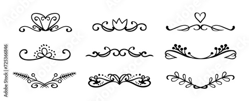 Hand drawn wedding ornament collection 