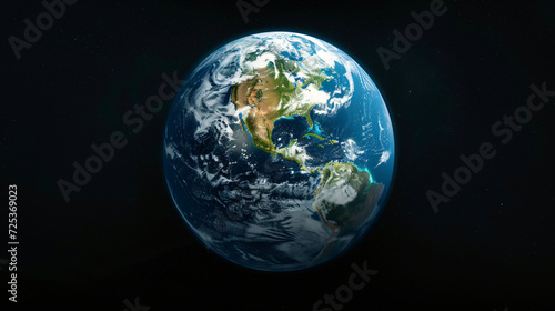 Earth globe on black background © Rimsha