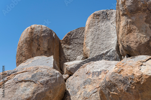 big Dolerite boulders in desert, near Hobas,  Namibia photo