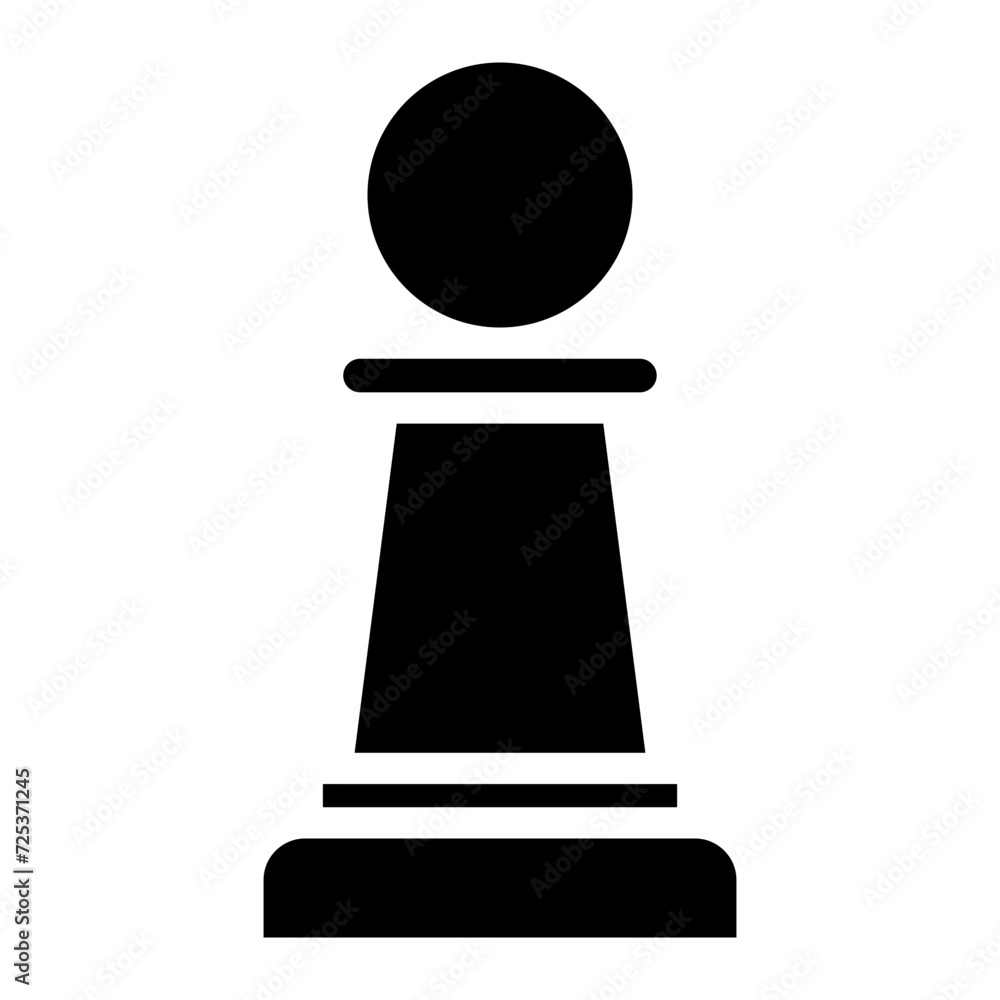 Pawn chess icon. Soldier chess icon