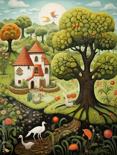 Enchanting Countryside Fairy Tales: Magical Reimaginings of Whimsical Fairy Tale Scenes in Modern Art