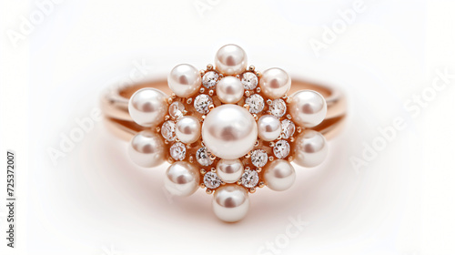 Elegant ring with pearls