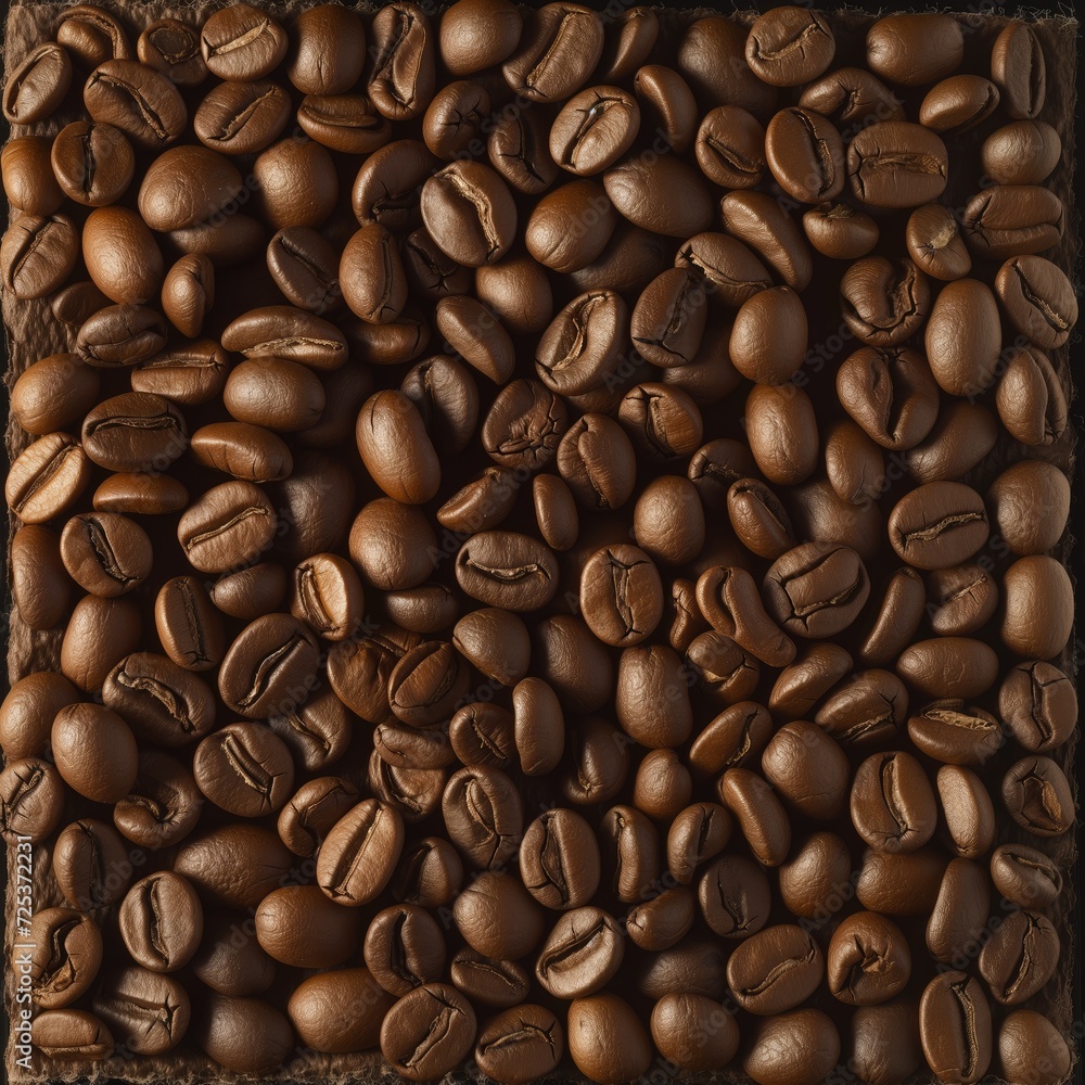 Obraz premium Raw coffee beans background, aromatic
