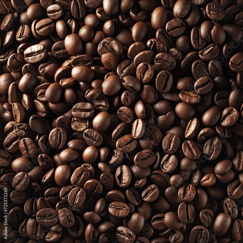 Raw coffee beans background, aromatic
