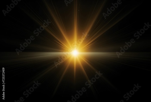 Sun Light Overlay. Sun rays overlay. Sun rays light isolated on black background