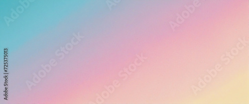 Pastel color gradient background grainy pink blue yellow retro summer noise texture effect wide banner header backdrop design photo