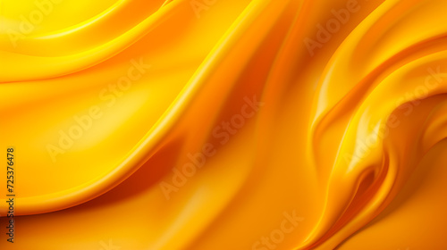 abstract silk texture yellow background. Background with waves AI generative