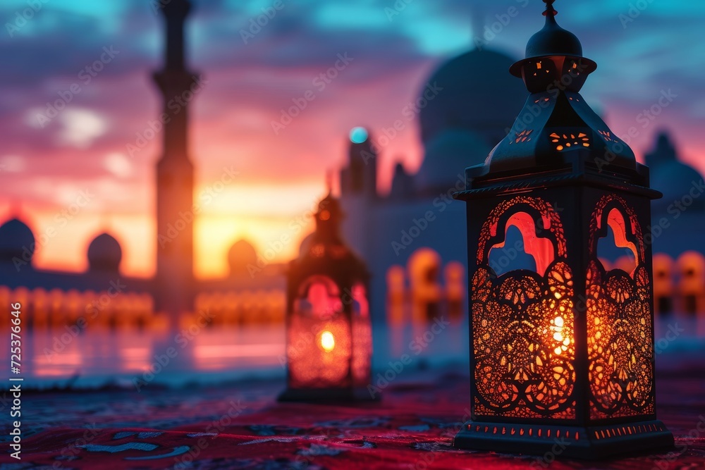 Fototapeta premium lantern patterns that cast beautiful