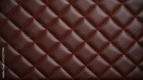 premium leather texture with stitching pattern © Yuwarin