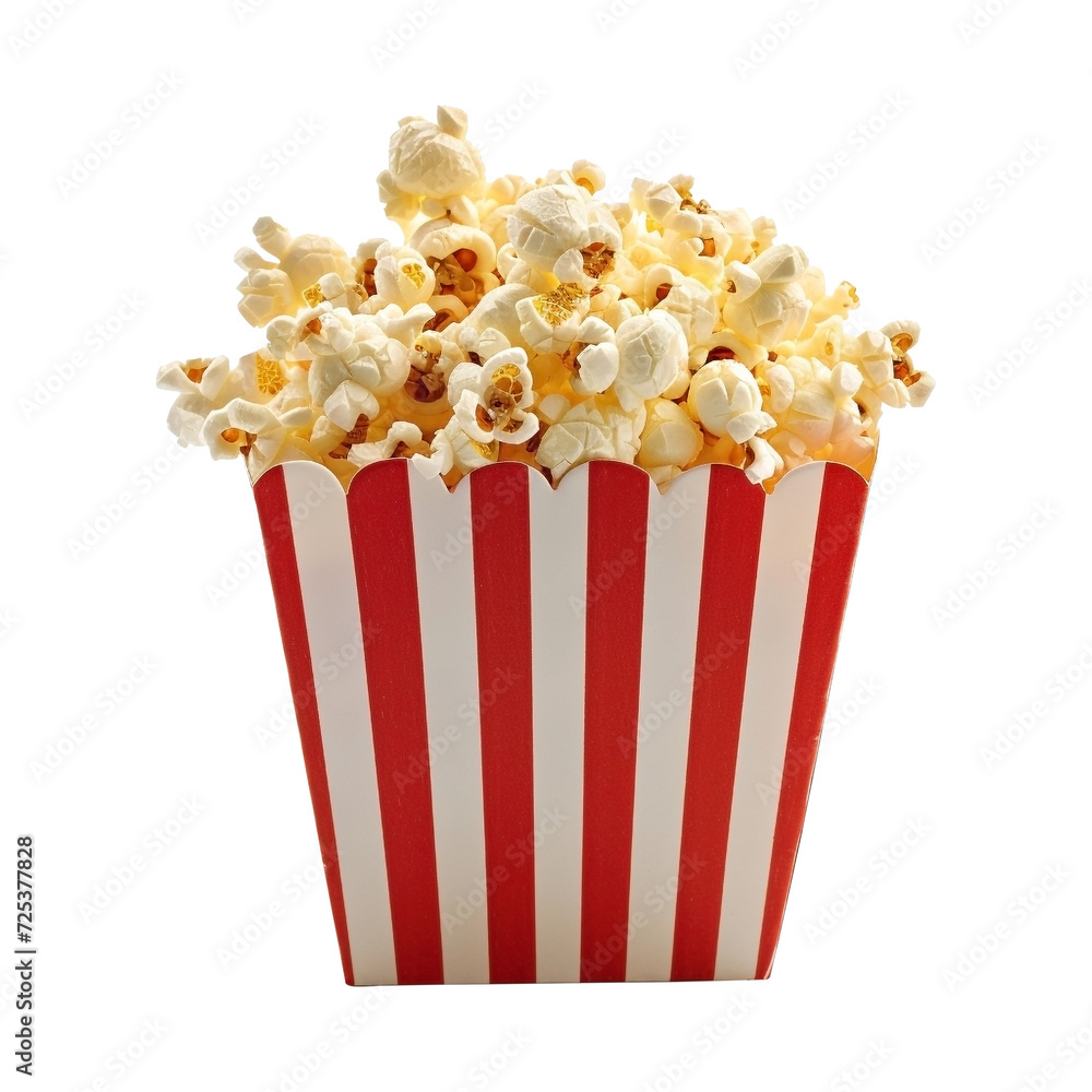 popcorn with box isolated on transparent background popcorn with box isolated on transparent background