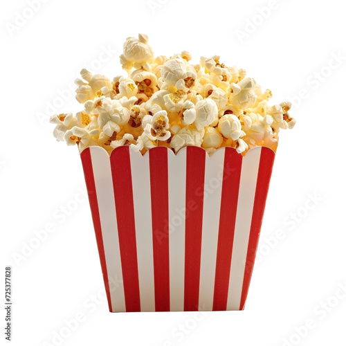 popcorn with box isolated on transparent background