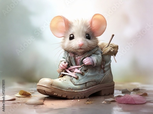rat and 
mouse
funny mouse in shoe
