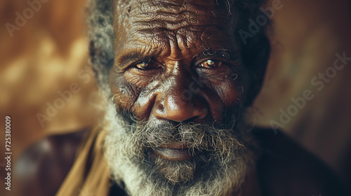 Indigenous Australian aboriginal man © Vika art