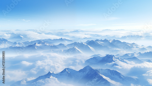 View of Snow Covered Mountain Landscape in Winter © Jrprr