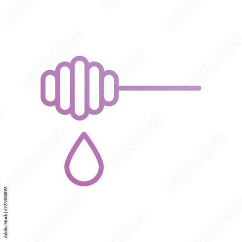 Honey icon with white background vector stock illustration