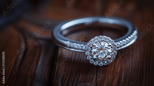 Jewelry ring with diamonds
