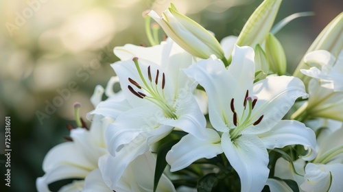 A bunch of white flowers  possibly white lilies  is presented in 8k.