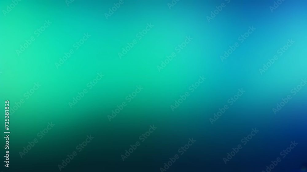 Blurred gradient gradient of black, blue and green colors, with noise effect abstract background. generative ai