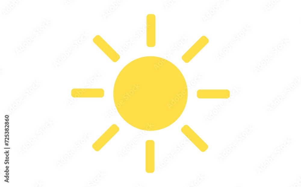 黄色い太陽のピクトグラム