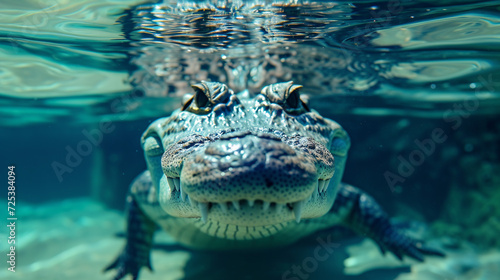 Wallpaper Mural Crocodile under water.  Torontodigital.ca